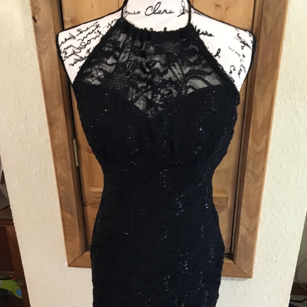 Black Sequin Dress